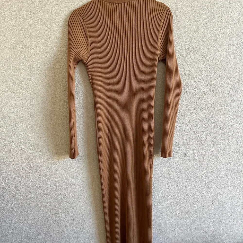 Harper Rose Long Sleeve Ribbed Sweater Dress in Camel Women’s Small - Picture 7 of 9